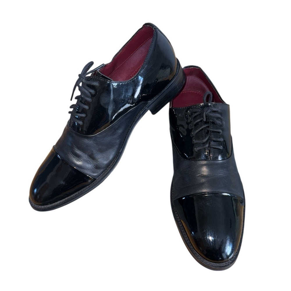 The‎ Blk Tux Patent Leather Tuxedo Oxford Black Dress Shoes Men’s Size 8